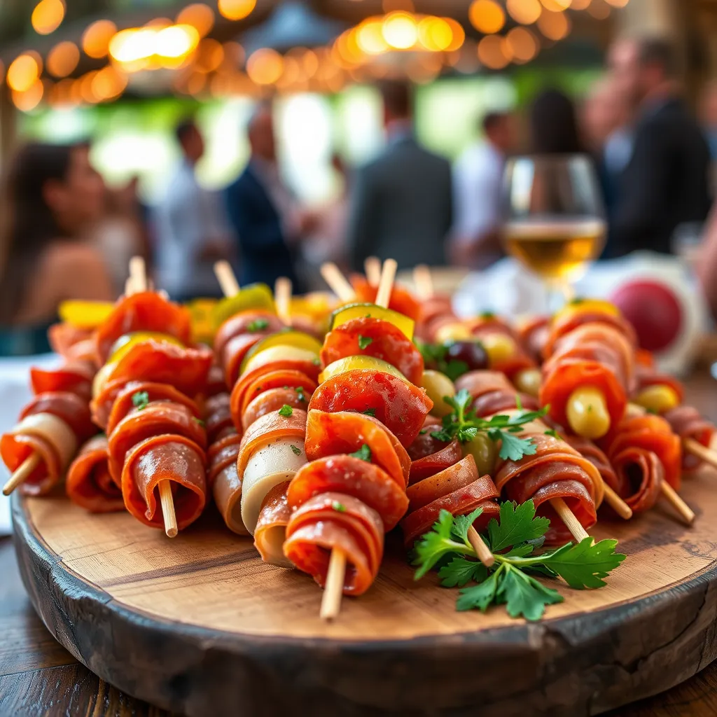 Przepis na koreczki z salami - idealna przystawka na imprezę