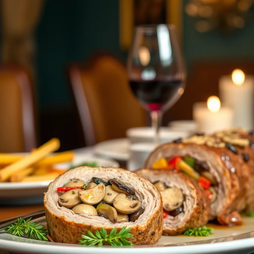 Przepis na schab faszerowany pieczarkami i papryką - wyjątkowe danie