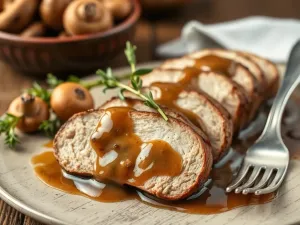 Przepis na polędwiczki wieprzowe duszone w sosie kurkowym