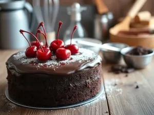 Jak zrobić tort czekoladowy z wiśniami?