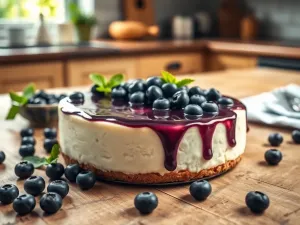 Przepis na sernik na zimno z borówkami