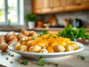 Zapiekanka z kurczakiem i ziemniakami – przepis
