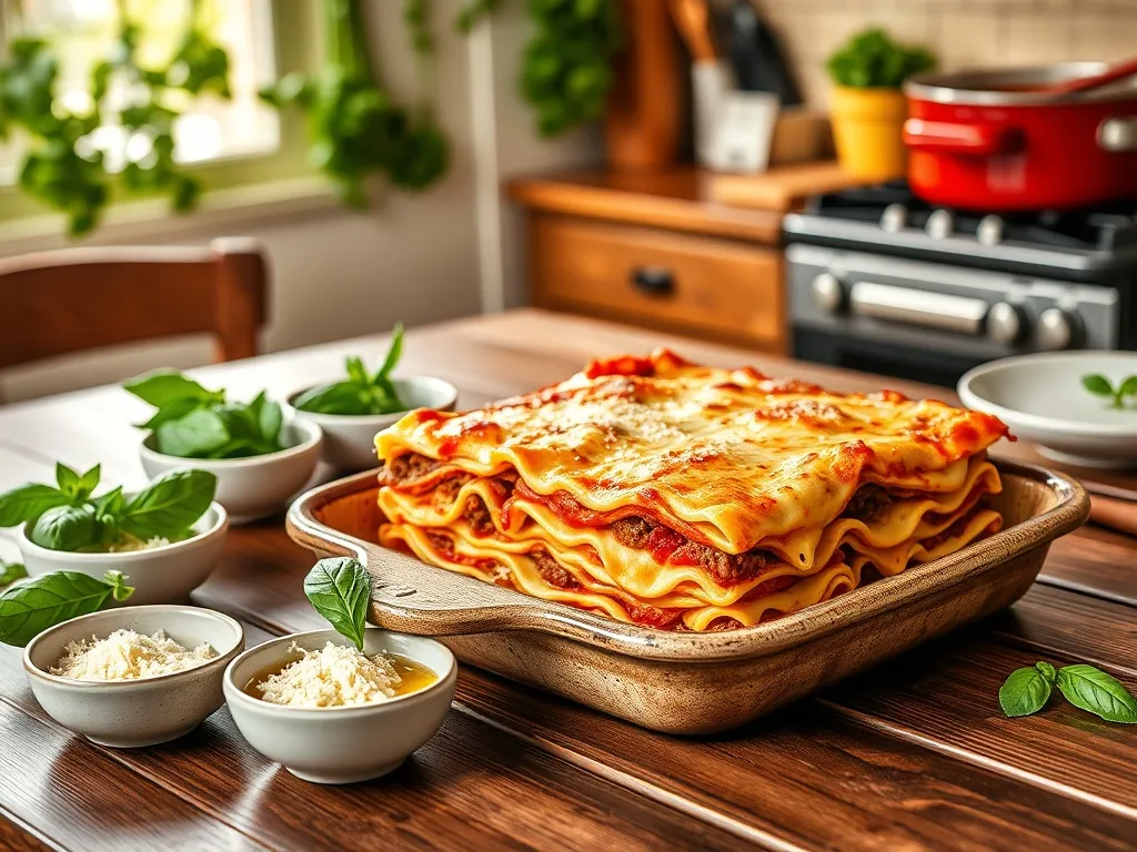 Przepis na lasagne z mięsem mielonym i sosem beszamelowym