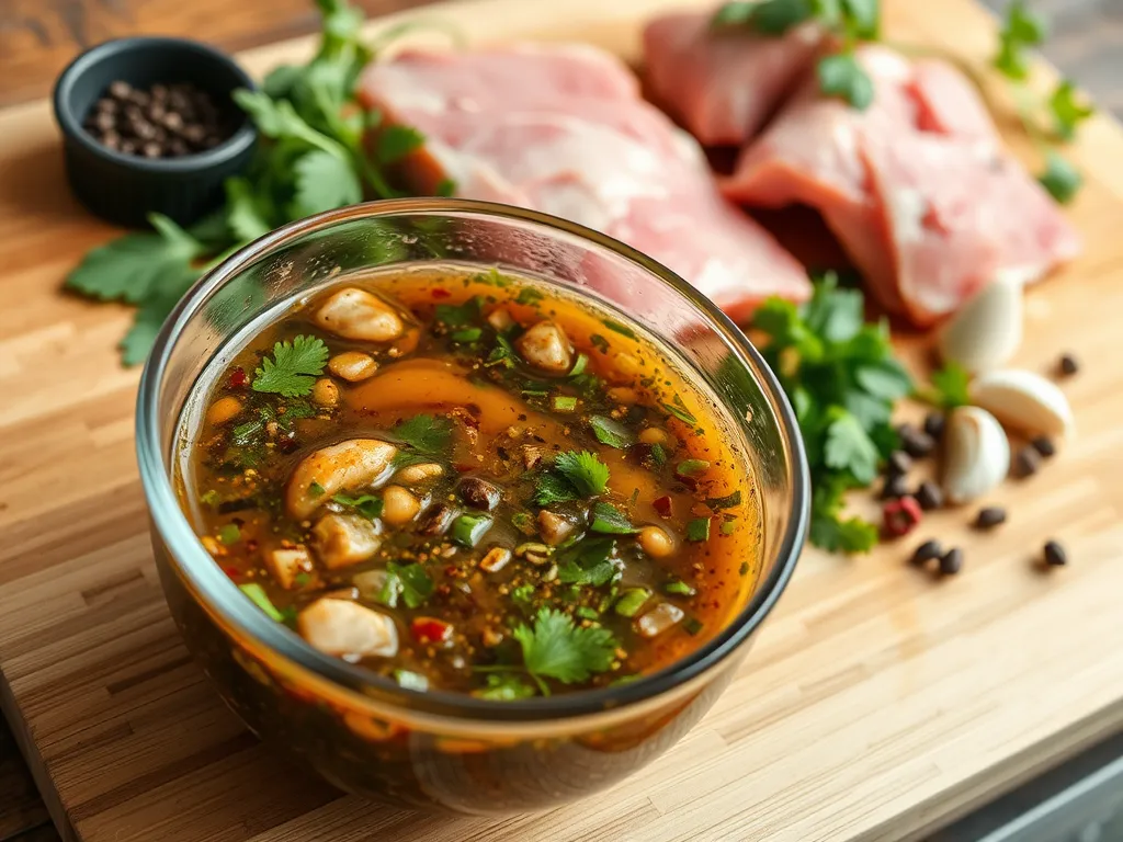 Przepis na tradycyjną marynatę do mięsa wieprzowego